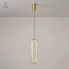 Modern Minimalist Copper Pendant Lamp with Long Wire Dimmable LED Ceiling Hanging Light for Bedroom Bedside Living Room Decor 2024 - buy cheap