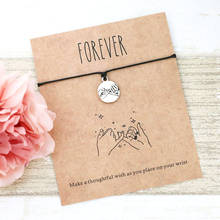 New Pinky Promise Wish Bracelet Handmade Pinky Promise Pendant Charm Bracelets for Women Men Best Friend Bracelet Gifts 2024 - buy cheap