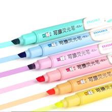 6 шт двойной головкой стираемый маркер ручка маркер пастельный Жидкий Мел флуоресцентный карандаш для рисования канцелярские принадлежности 2024 - купить недорого