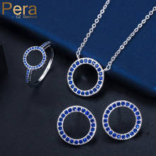 Pera-Conjunto de joyería de Zirconia cúbica para mujer, conjunto de anillos y collares con diseño de moda, circón, Zirconia, circonita, zirconita, circón, J274 2024 - compra barato
