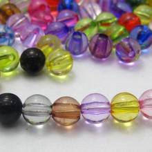 500 Mixed Colour Transparent Acrylic Round Beads 6mm Smooth Ball Spacer Beads 2024 - buy cheap