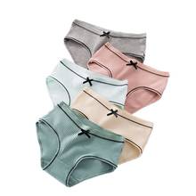 Fashion 5Pcs/lot Cotton Women Panties Soft Comfort Underwear Low-Rise Girls Size XXL Breathable Briefs Ladies Seamless Lingerie 2024 - buy cheap