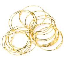 LUXUKISSKIDS Wholesale Price 50pcs/Lot Gold/Steel Bangles Fashion Women/Men Stainless Steel Bangle DIY Jewelry Accessories 2024 - buy cheap