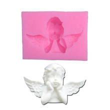 3D Angel Shape Fondant Cake Silicone Mold Chocolate Candy Molds Pastry Biscuits Mould Baking Cake Wedding Decoration Tools Soap 2024 - buy cheap