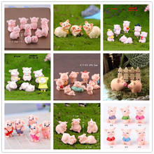 1pcs Miniature mini Cute pig garden figurines fairy house garden home office desk decoration modern accessories resin miniatures 2024 - buy cheap