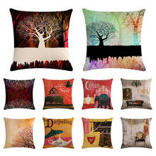 Cushion Cover Indian Spice Tea Salon Tree Pillow Cover Housse de Coussin Cojines Pillow Case 1450 2024 - buy cheap
