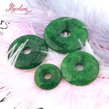 Круглые Гладкие Зеленые Подвески 35, 40, 45 мм, 1 шт. для самостоятельного изготовления ожерелий Pandant, бесплатная доставка 2024 - купить недорого