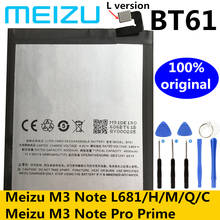 Meizu original novo bt61 4050mah para meizu m3 nota l681h l681m l681q l681c bateria para meizu m3 nota pro prime baterias 2024 - compre barato