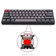 Teclado mecânico prendido retroiluminado do diodo emissor de luz rgb, teclado impermeável compacto portátil do jogo do mini teclado 61 pbt keycaps gateron switcs 2024 - compre barato