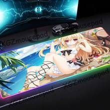 Xgz mouse pad personalizado rgb, mouse pad fadas de verão com trava preta, antiderrapante, de borracha velocidade para computador de mesa, para casa 2024 - compre barato