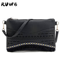 RUWB Luxury Handbags Women Bags Designer PU Leather Small Shoulder Bag Ladies Hollow Out Evening Clutch Crossbody Messenger Bags 2024 - buy cheap