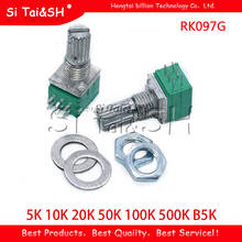 5pcs RK097G 5K 10K 20K 50K 100K 500K B5K with a switch audio 6pin shaft 15mm  amplifier sealing potentiometer 2024 - buy cheap