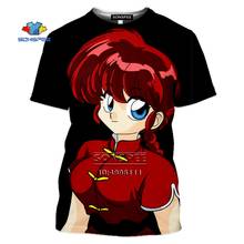 SONSPEE Japan Anime Ranma T shirts Ranma Tendou Akane 3D Print Men Women Tshirt Casual Summer Short Sleeve Oversized Tops 2024 - buy cheap