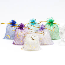 Bolsas de Organza con lentejuelas y cintas para joyería, embalaje, regalo de boda, 50 Uds. 2024 - compra barato