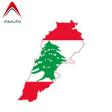 Aliauto Funny Lebanon Flag Map Car Sticker Creative Sunscreen Waterproof Reflective Decoration Decal Accessories PVC,13cm*5cm 2024 - buy cheap