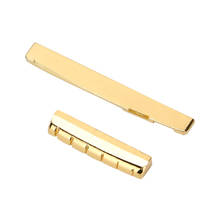 Metal Guitar Bridge Set Saddle and Nut for Brass Acoustic Guitar Durable Guitar Parts & Accessories 2024 - buy cheap