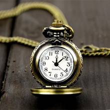 Unisex pocket watch Retro Vintage Steampunk Clock Quartz Necklace Carving Pendant Chain Clock Pocket Watch New 2024 - buy cheap