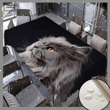 Animals Table Cover Cat Table Cloth Black White Tablecloth Waterproof Tablecloth For Table Rectangular Tablecloths Cotton Linen 2024 - buy cheap