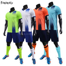 Custom Soccer Jerseys Men DIY Football Jerseys Soccer Uniforms Youth Adult Football Set Suit Maillot De Foot 2019 Soccer Pants 2024 - buy cheap
