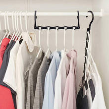 Organizador de guarda-roupas, cabide de plástico preto para economizar espaço no armário 2024 - compre barato