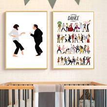 Pulp Fiction Dance Couples Movie Posters And Prints Canvas Art Painting On Wall Picture Minimalist Decor Cuadros For Living Room 2024 - buy cheap