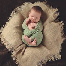 Natural Burlap Layer Posing Blanket Backdrop For Newborn Photography Props Baby Photo Shoot Accessories Mat Studio Photoshoot 2024 - buy cheap