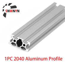 Perfil de aluminio para impresora 3D CNC, carril lineal anodizado estándar europeo de extrusión, 2040, 100, 300, 500, 600, 800, 1000mm, 2040 2024 - compra barato