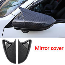 2pcs Carbon Fiber Door Side Mirror Trim Cap Cover Fit For Honda Civic 2016 2017 2018 Car Styling Mirror Decoration 2024 - buy cheap