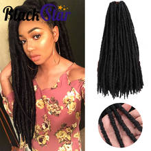 Black Star 18 Inch Straight Synthetic Goddess Faux Locs Crochet Braids Hair Extensions for Women Outdoor Party Fashion Dressing 2024 - buy cheap