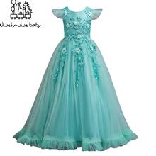 Vestido de princesa infantil feminino, vestido de verão adolescente tutu para festa de casamento, vestido para meninas crianças 4-14 anos 2024 - compre barato