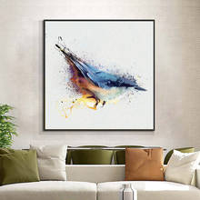 Colorful Abstract Hummingbird Wall Art Canvas Painting Watercolor Posters and Prints Home Decor Wall Pictures for Living Room 2024 - buy cheap
