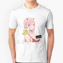 02 Zerotwo Lewd Censored T Shirt Print For Men Cotton New Cool Tee Frannx Manga Ecchi Hentai Boobs Ass Zero Two Sexy Anime Meme 2024 - buy cheap