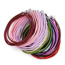 Pandahall 50pcs/lot 17" 5mm Mixed Color Silk Cord Necklace Making with Brass Clasps for DIY Jewelry Findings Accessories 2024 - buy cheap