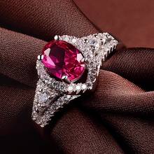 MENGYI Charms 9 2 5 High Quality Jewelry Red Zircon Rings Women Wedding Bridal Rings For Female Girls Dress Up Gifts 2024 - buy cheap