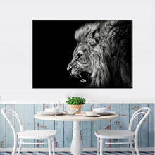 Black White Forest King Canvas Art Print Poster Lion Animal Canvas Wall Picture for Living Room Decoration Cuadros Art Poster 2024 - buy cheap