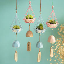 Resin DIY Wind Chime Kid Home Decoration Artificial Succulent Plants Pendant Cute Girl Room Home Decoration Bell Birthday Gift 2024 - buy cheap