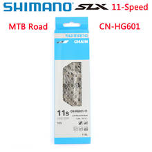 Shimano corrente de 11 velocidades para bicicleta, corrente de 105 deore slx hg601 para mountain bike, componentes e peças de bicicleta de estrada 116l 112l 5800 m7000 2024 - compre barato