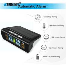 Solar USB Power TPMS Car Tire Pressure Alarm Monitor System Auto Security Alarm Systems Tyre Pressure Temperature Warning 2024 - buy cheap