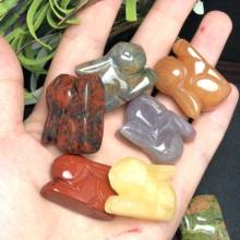 1Pcs Natural crystal hand-carved miniature rabbit crafts for home decoration 2024 - buy cheap