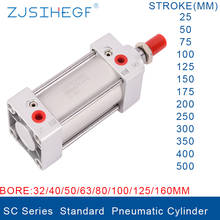 Cilindro de aire estándar de la serie SC, diámetro 25/50/63/80mm, 25/50/75/100/125/150/175/200/250mm, carrera 2024 - compra barato