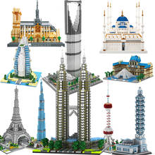 Architecture Mini Blocks Model Building Burj Khalifa London Eiffel Tower Big Ben Notre Dame Micro Bricks Expert Sets Pyramid 2024 - buy cheap