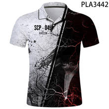 2020 New 3D Printed Polo Homme Summer SCP Polo Shirt Fashion Streetwear Tops Ropa De Hombre Short Sleeve Cool Men Camisas Ropa 2024 - buy cheap