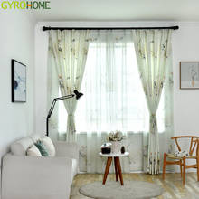 GYC2340-cortina opaca de pájaro de diseño chino clásico para sala de estar, cortinas estampadas, dormitorio, cocina, balcón 2024 - compra barato