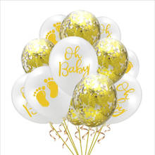 10pcs Baby Shower Party Balloons Cute Baby Footprint Confetti Latex Balloons Kids Birthday Party Supplies Boy Girl Air Golobs 2024 - buy cheap