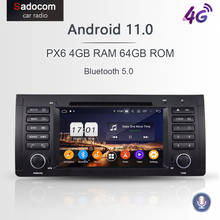 PX6 7" Android 11.0 Car DVD player Bluetooth 5.0 64GB ROM 4GB RAM for BMW M5 E39 X5 E53 RDS Radio 8 Core  car radio GPS Glonass 2024 - buy cheap