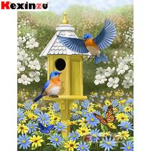 kexinzu 5D DIY Full Square/Round Drill Diamond Painting "Flower and bird home" 3d Diamond Embroidery Cross Stitch home Decor K84 2024 - buy cheap