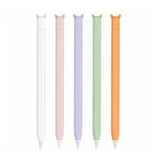 Cute Cat Ear Anti-scroll Soft Silicone Protective Sleeve Pouch Case Skin Cover for Apple Pencil 2nd Generation 2024 - buy cheap