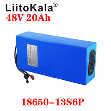 LiitoKala-batería de litio para bicicleta eléctrica, pila con enchufe BMS T XT60 integrado, 48V, 20ah, 13s6p, 18650 W, 20A, 1000 2024 - compra barato