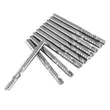 10pcs Tungsten Carbide Endmill Single Flute Spiral CNC Router Bits 3.175x17mm Router Wood Bits End Mill Woodworking Tools 2024 - buy cheap