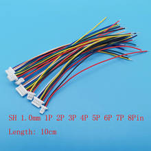 JST-conector de Cable de Terminal simple/doble, pieza de paso de 1,0mm, 2/3/4/5/6/7/8 Pines, longitud de línea electrónica de 10cm, 28AWG, 5 uds. 2024 - compra barato
